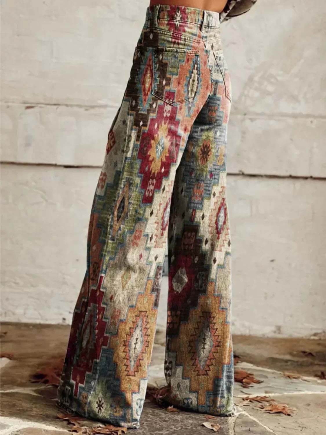 Maja | Boho Vintage Byxor med vida ben