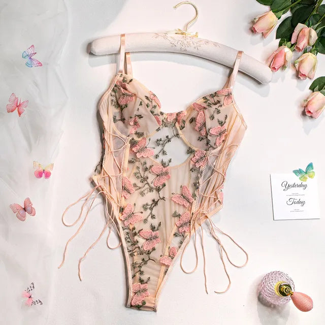 Aurora | Bodysuit med broderad fjäril